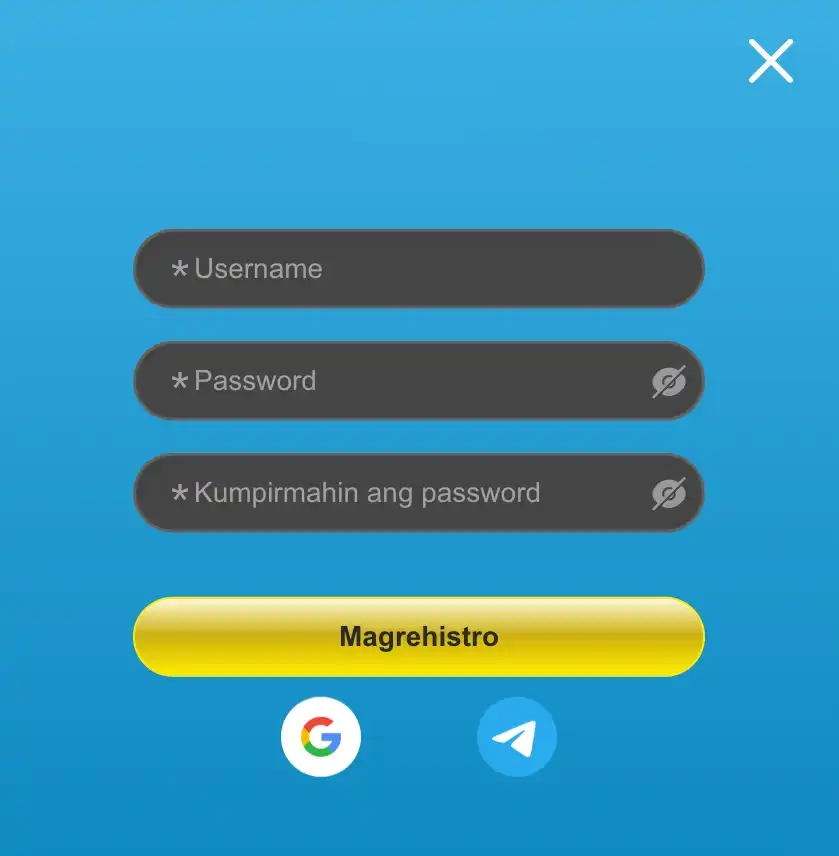 KG777 registration confirmation screen after signing up